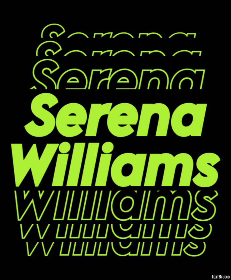 Serena Williams Efecto de Texto