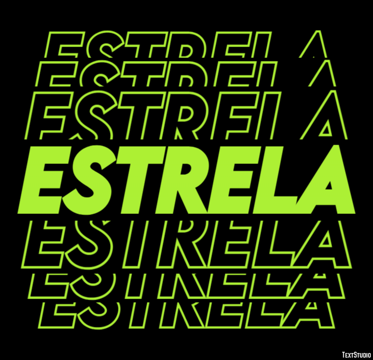Estrela Efeito do texto