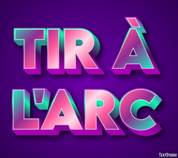 Tir à l'arc Effet de texte