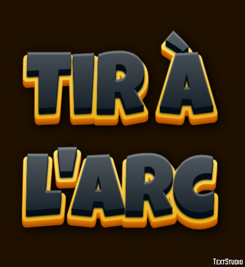 Tir à l'arc Effet de texte