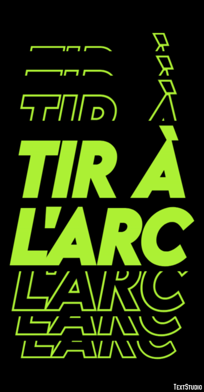 Tir à l'arc Effet de texte