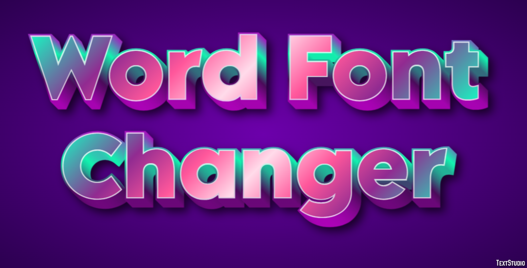 Word Font Changer Effetto testo