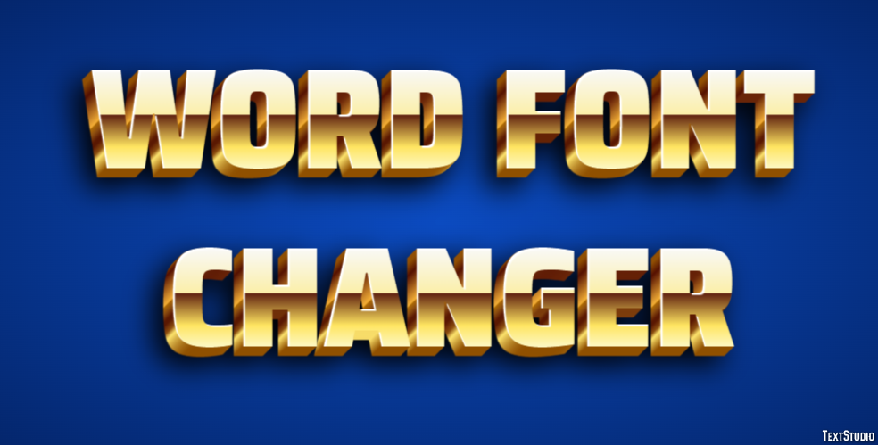 Word Font Changer Tekst Effect