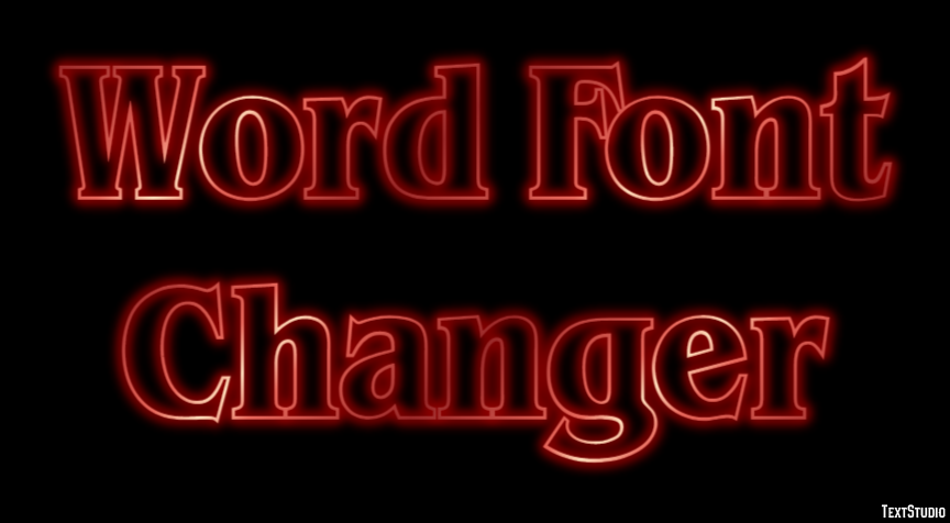 Word Font Changer Effetto testo
