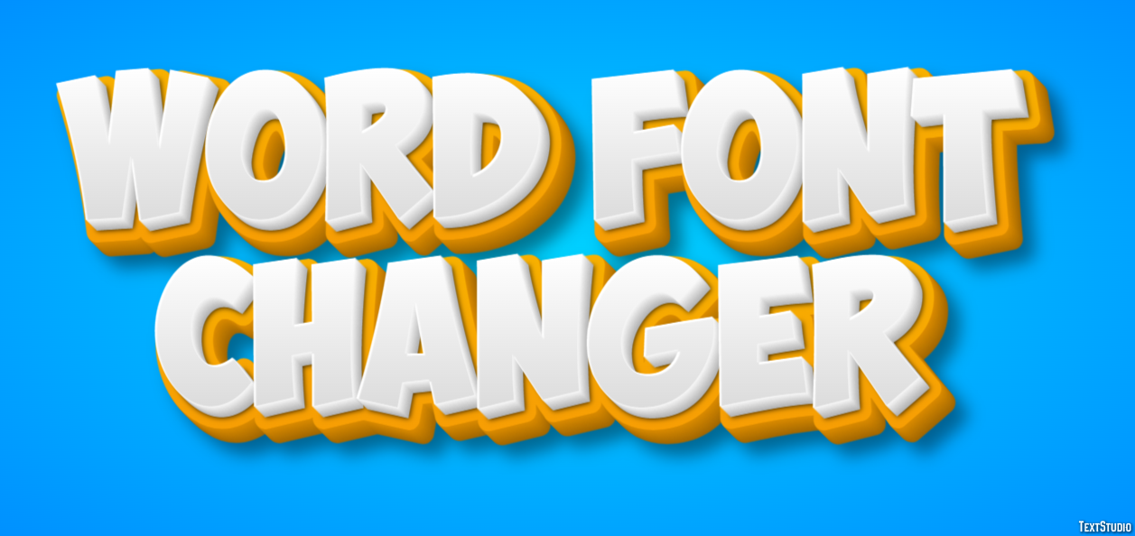 Word Font Changer Tekst Effect