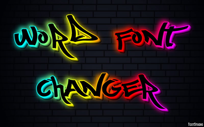 Word Font Changer Tekst Effect