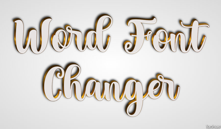 Word Font Changer Tekst Effect