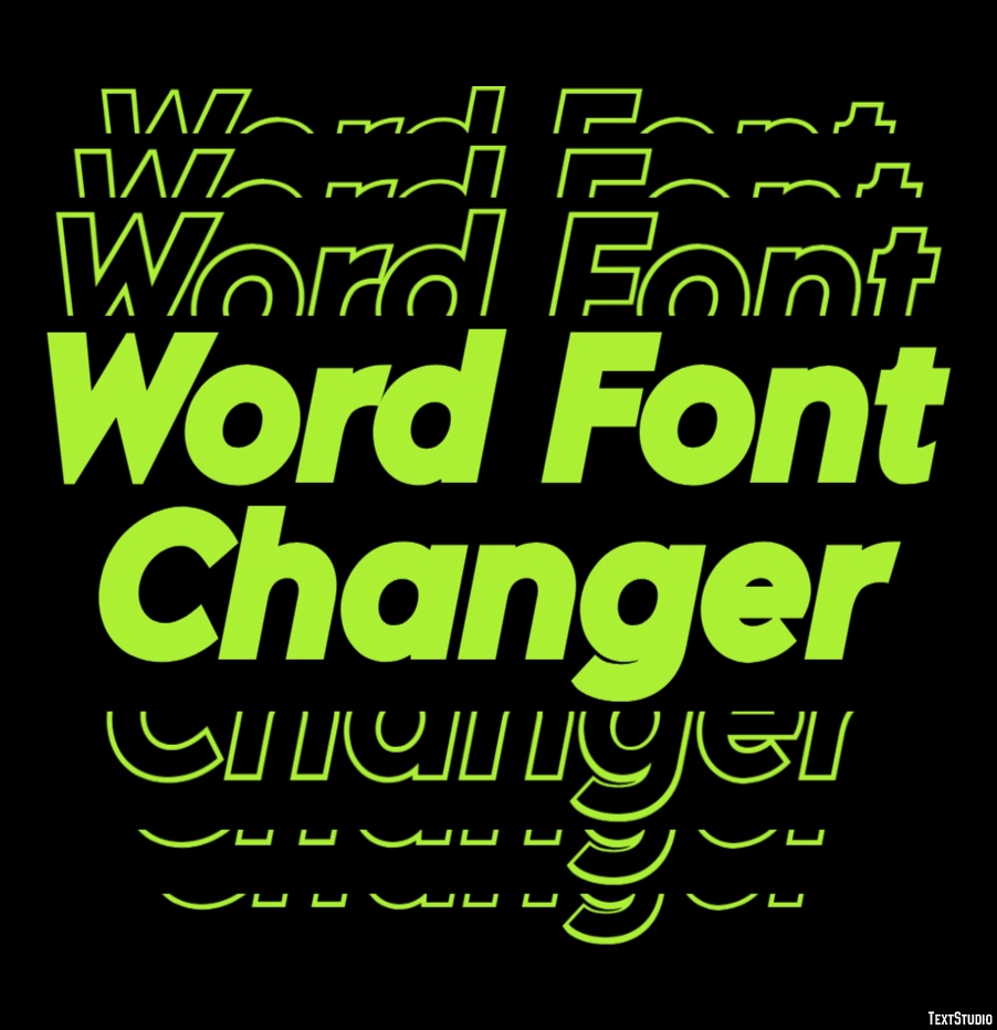 Word Font Changer Effetto testo