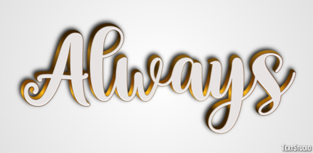 Always Effet de Texte