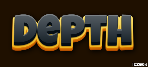 Depth Эффект текста