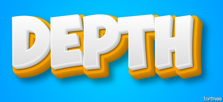 Depth Text effect