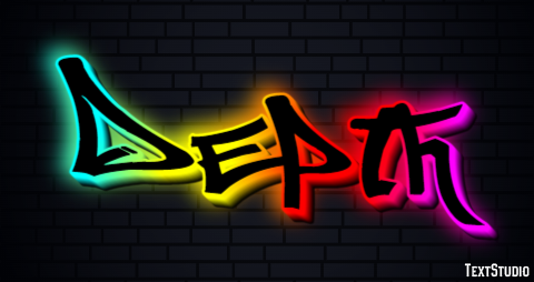 Depth Эффект текста