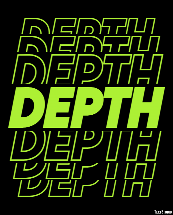 Depth Эффект текста