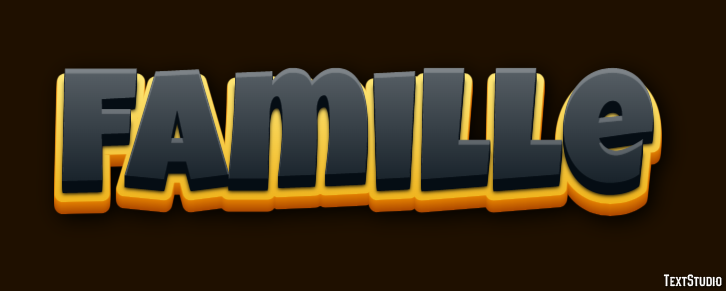 Famille Efeito de texto