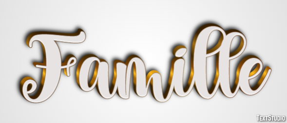Famille Efecto de Texto