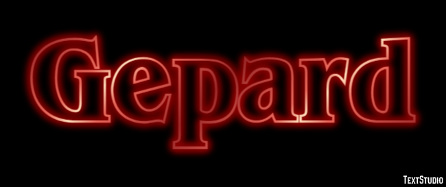 Gepard Efekt tekstowy
