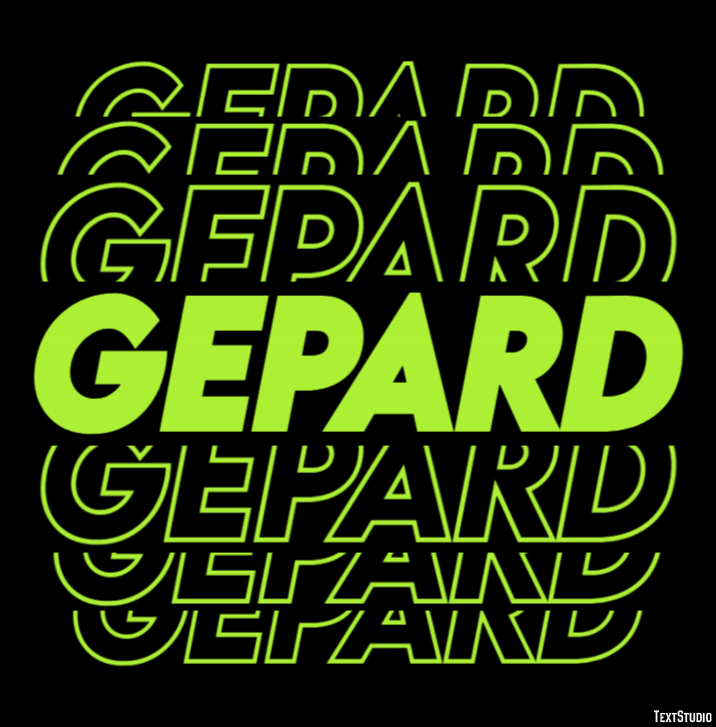 Gepard Efekt tekstowy