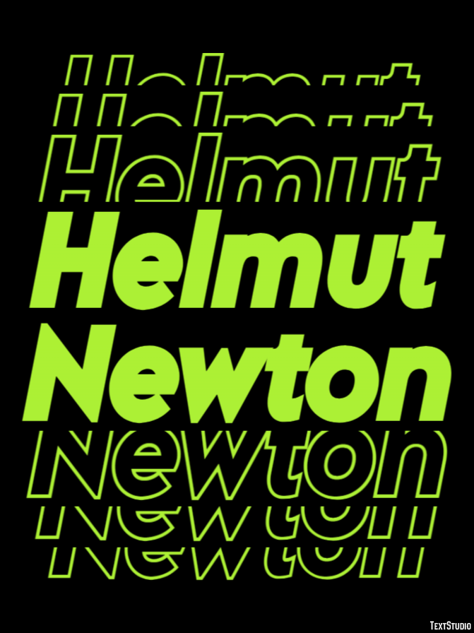 Helmut Newton Efeito do texto