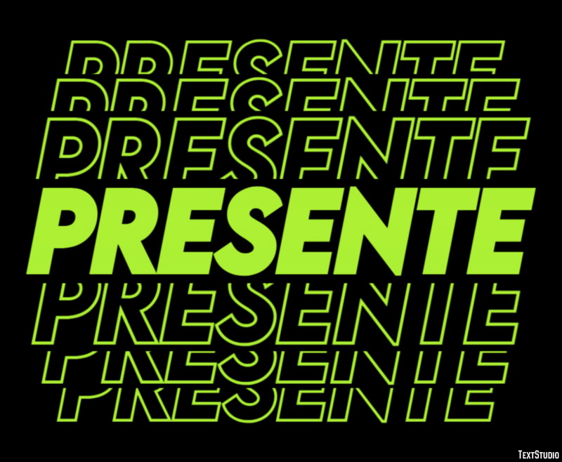Presente Efeito do texto