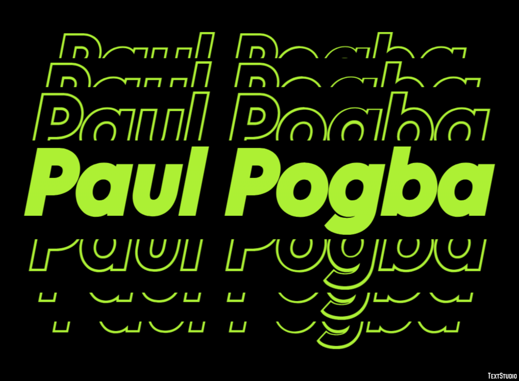 Paul Pogba Efecto de Texto