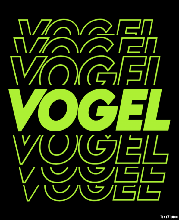 Vogel Texteffekt