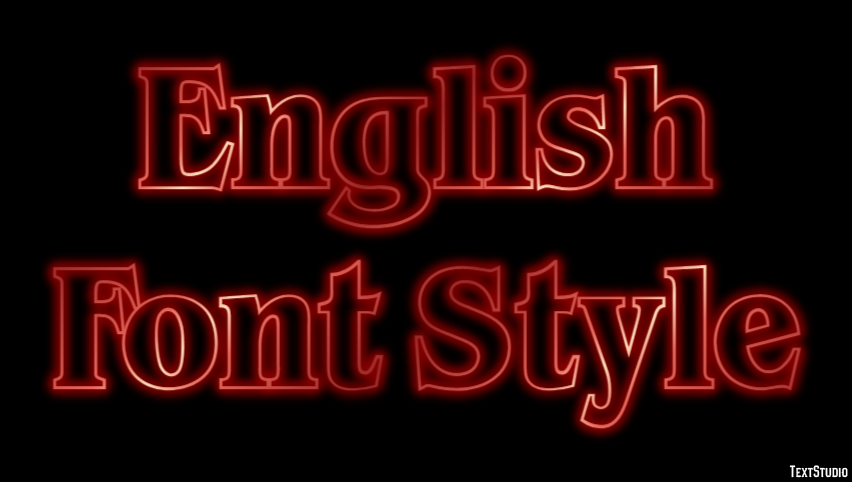 English Font Style Efekt tekstowy