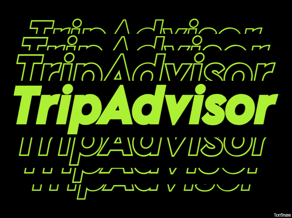 TripAdvisor Текстовый эффект