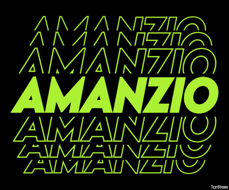 Amanzio Effetto testo
