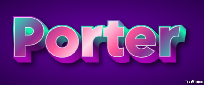 Porter Texteffekt