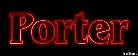 Porter Texteffekt