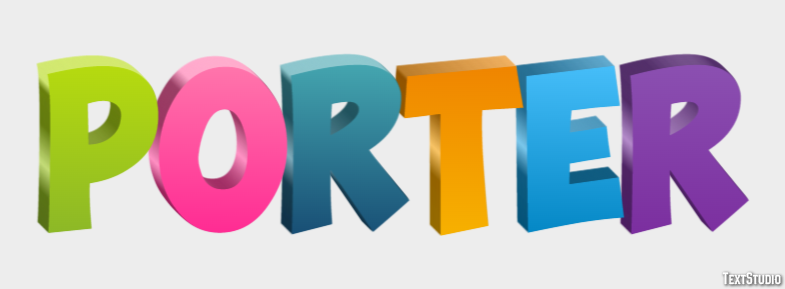 Porter Efecto de Texto