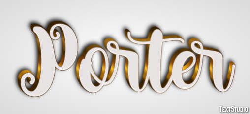 Porter Efecto de Texto