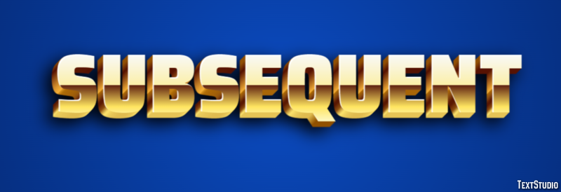 Subsequent Text Effect