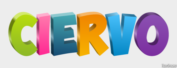 Ciervo Efecto de texto