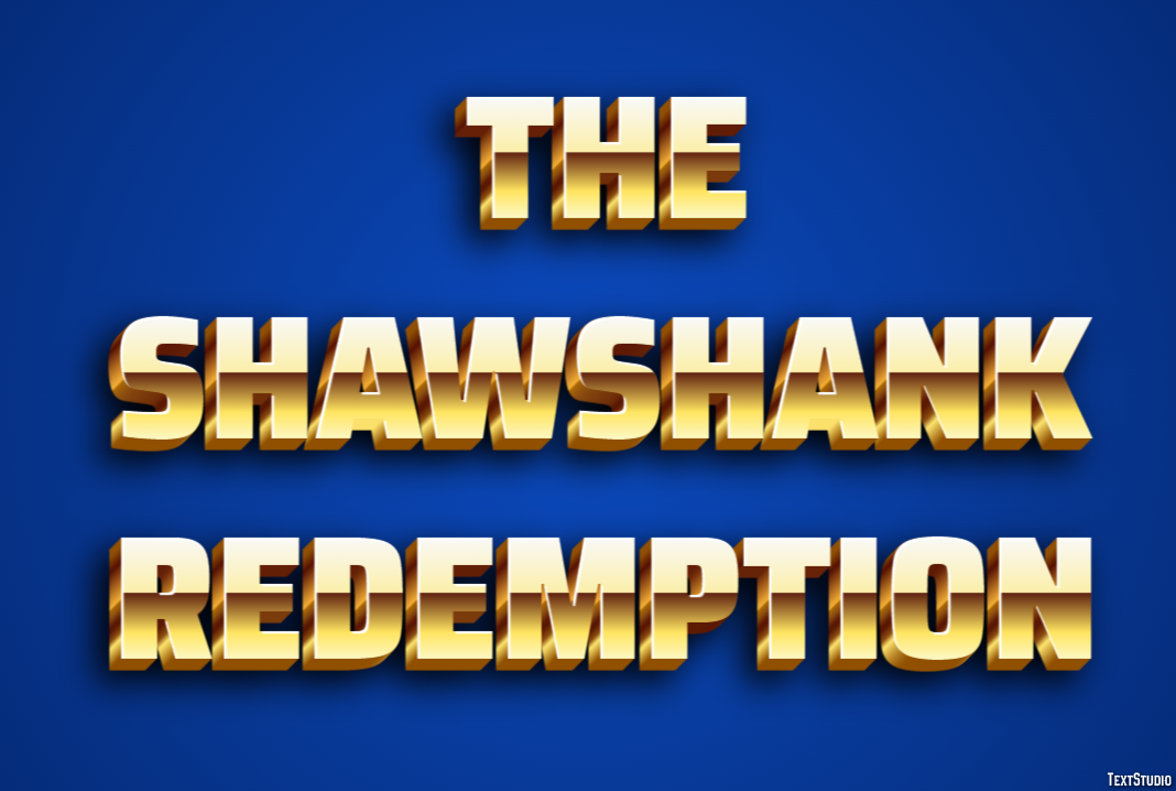 The Shawshank Redemption Text effect