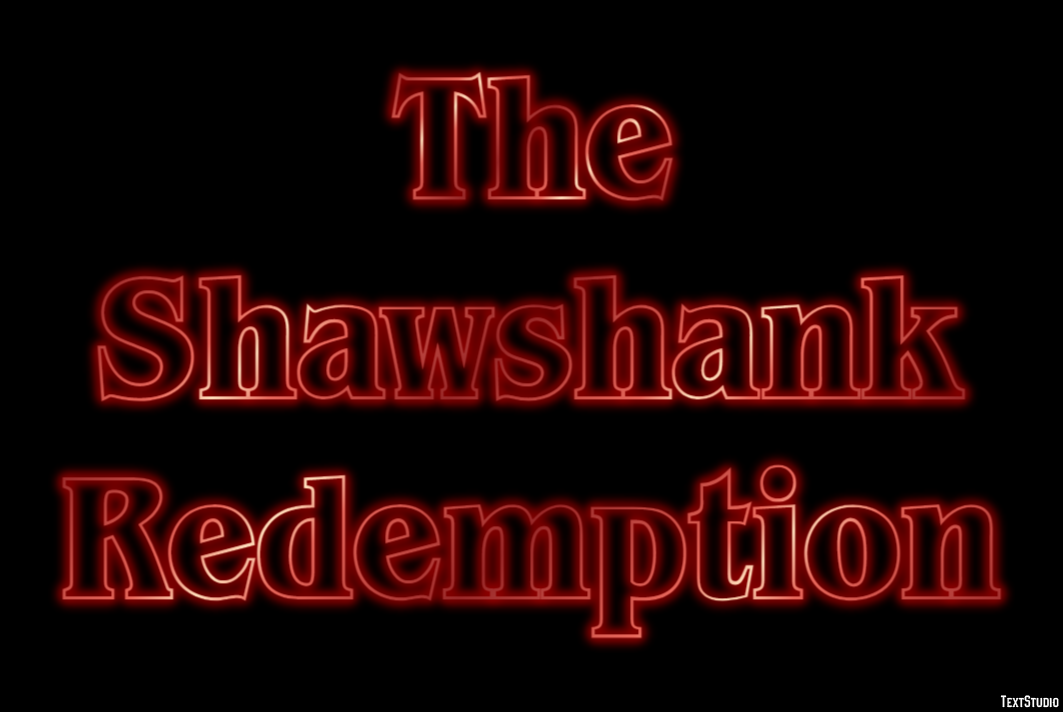 The Shawshank Redemption Text effect
