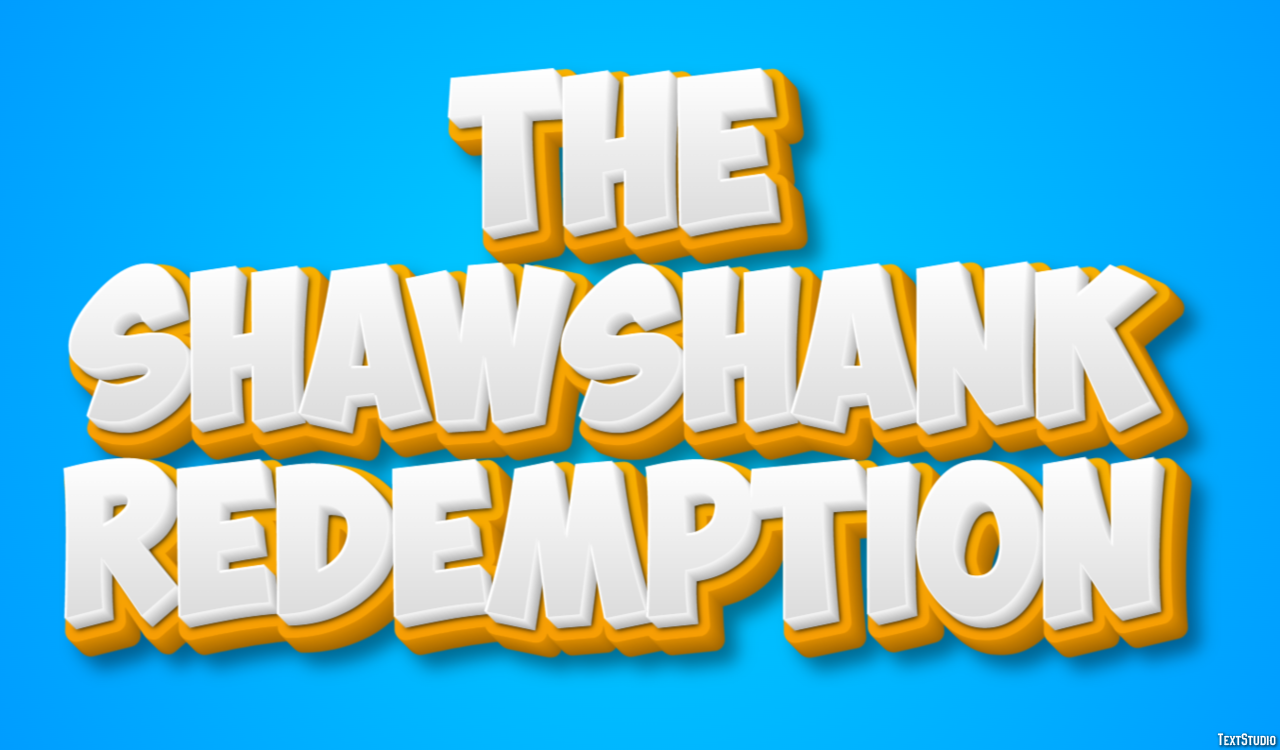 The Shawshank Redemption Text effect