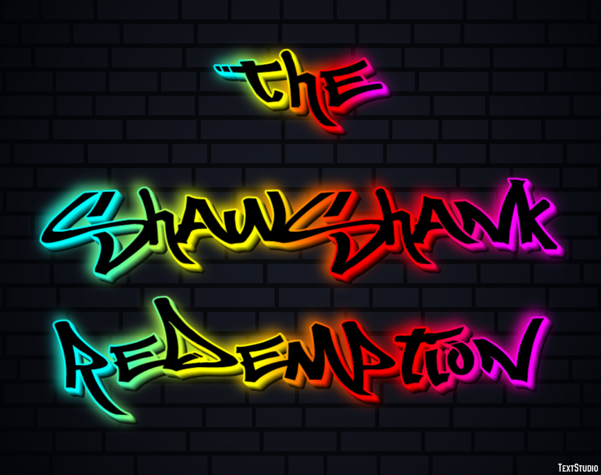 The Shawshank Redemption Text effect