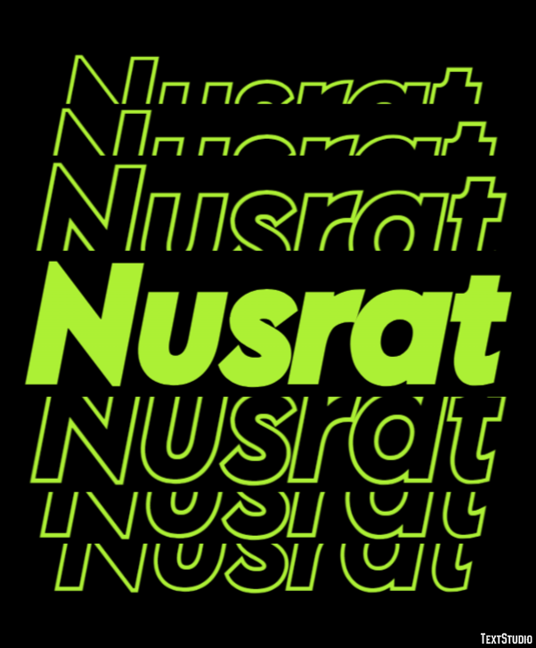 Nusrat Effetto testo