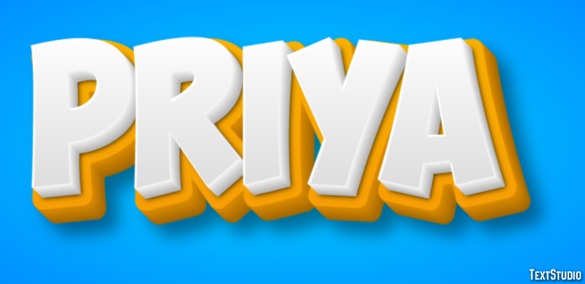 Priya Text effect