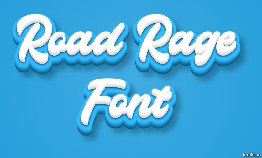 Road Rage Font Efecto de Texto