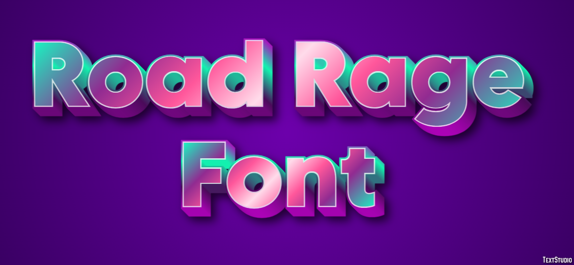 Road Rage Font Efecto de Texto