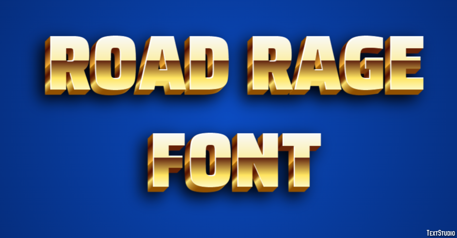 Road Rage Font Efecto de Texto