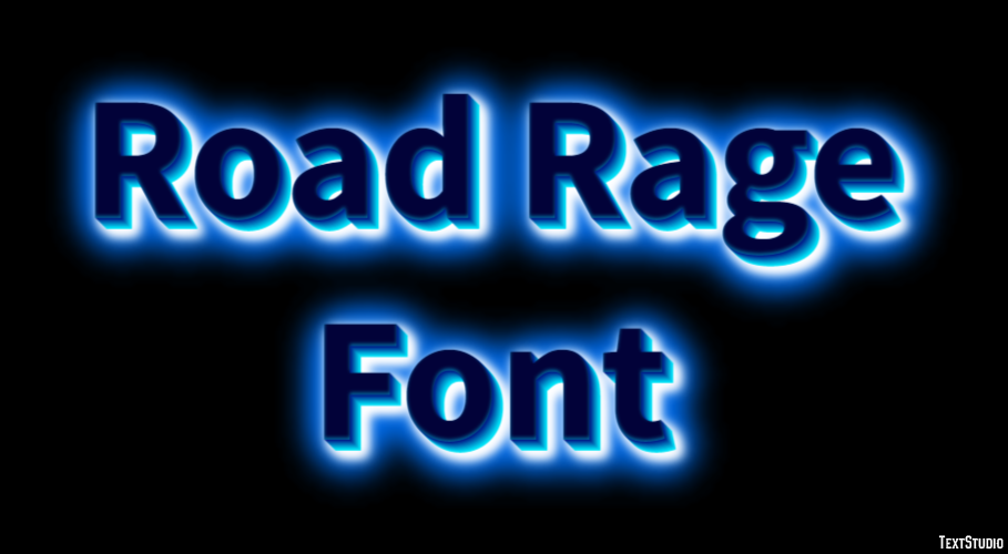 Road Rage Font Efecto de Texto