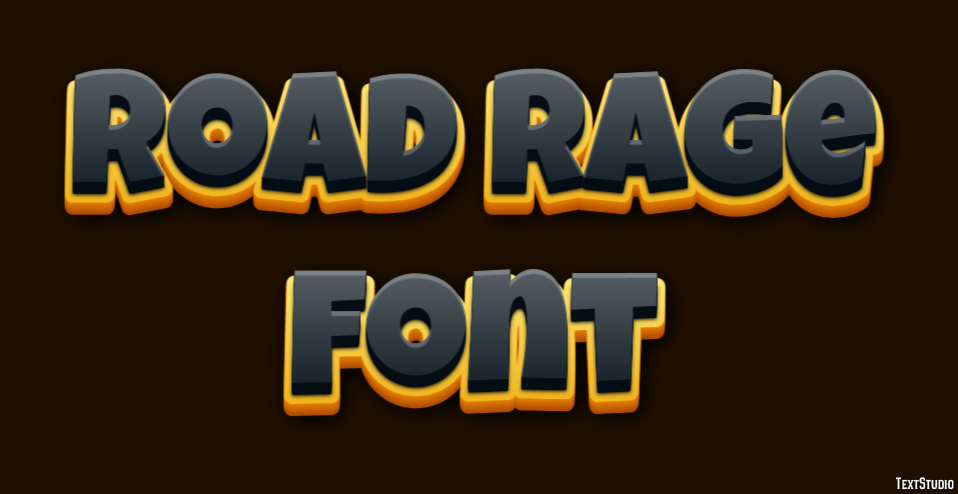 Road Rage Font Efecto de Texto