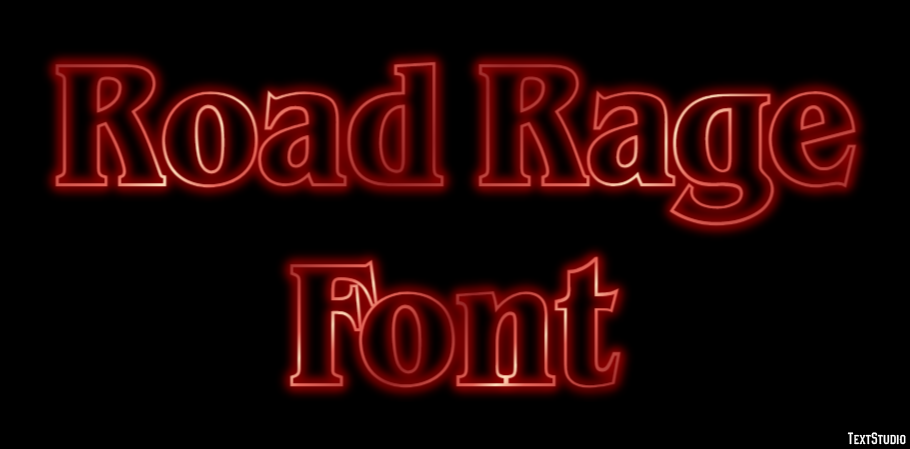 Road Rage Font Efecto de Texto