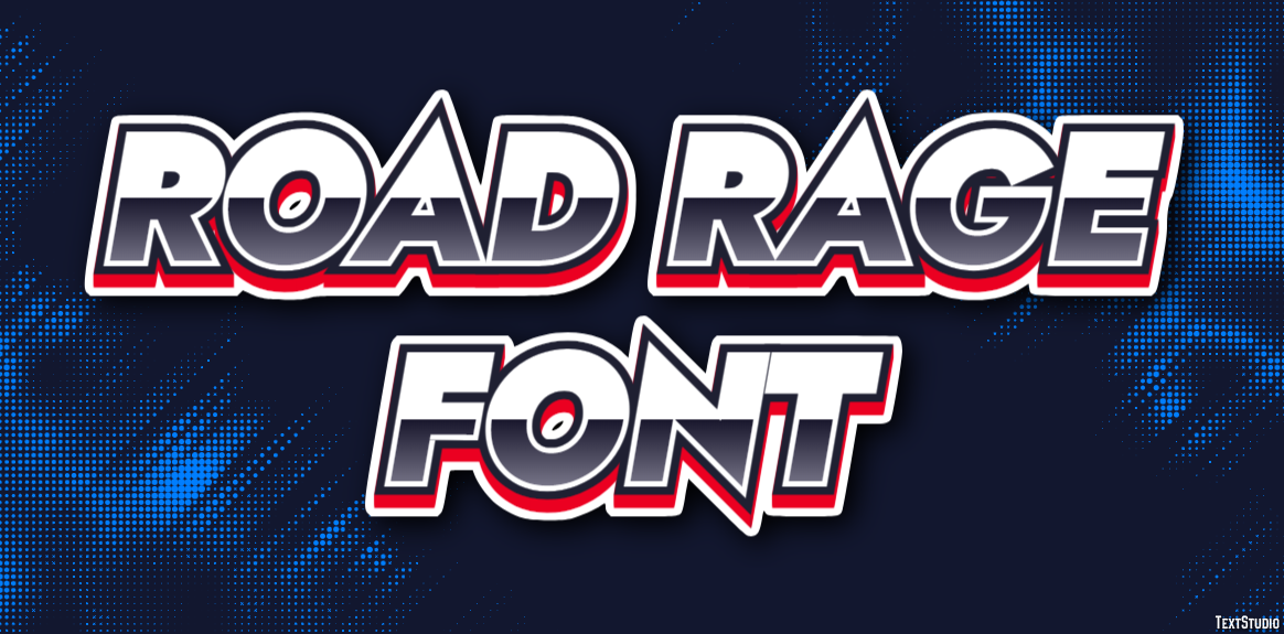 Road Rage Font Efecto de Texto