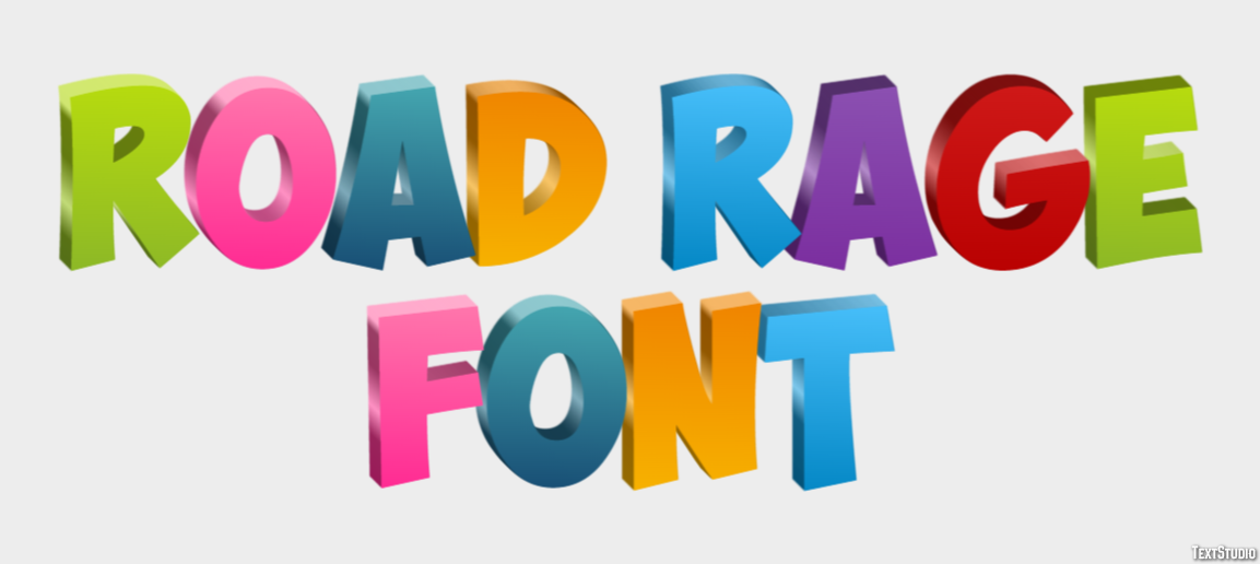 Road Rage Font Efecto de Texto