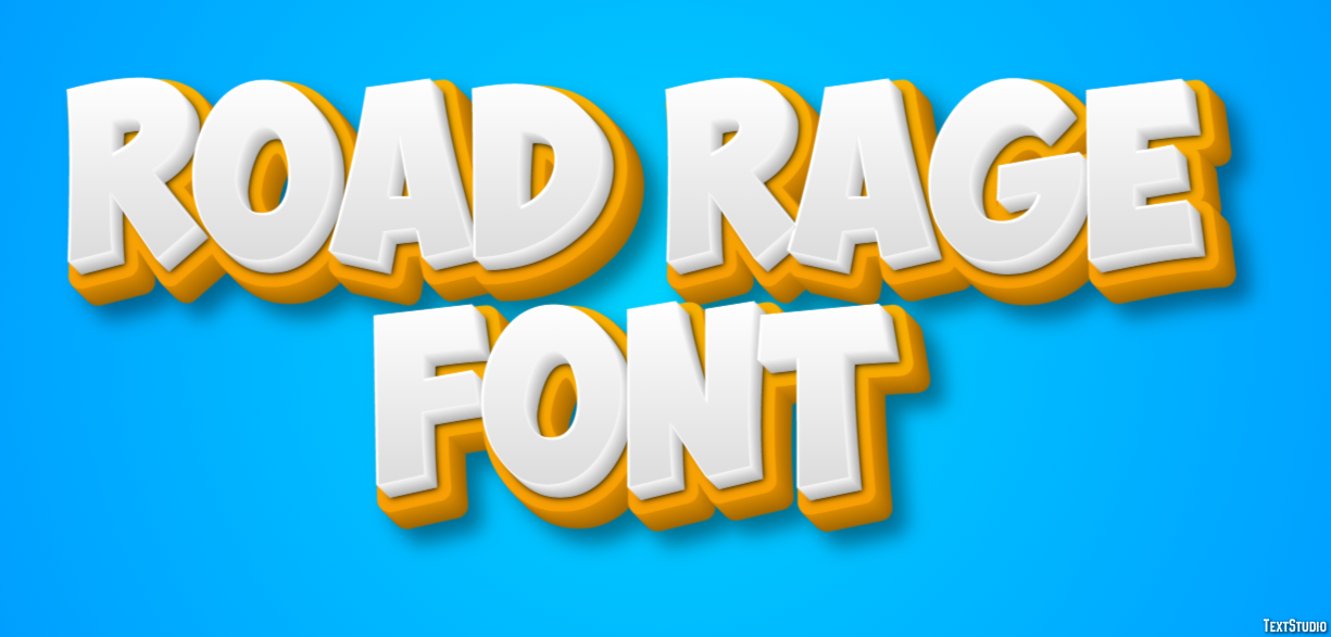 Road Rage Font Efecto de Texto