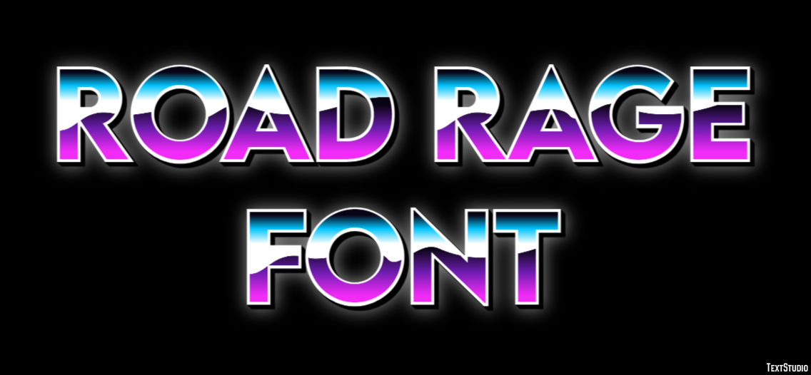 Road Rage Font Efecto de Texto
